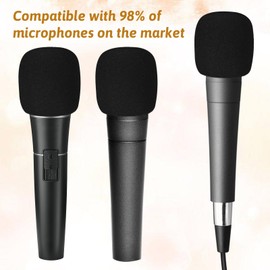 6 Stück Schwarz Schwamm Mikrofon Windschutz Mikrofonabdeckung Schwarze Schaumstoff Handheld Windschutz Mic Foam Cover Schaumstoff-Mikrofonabdeckungen Windschutzs Für Handmikrofon Staubdicht Für KTV