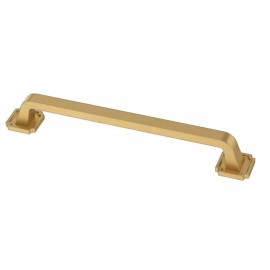Liberty P40126C-117 6 5/16" Notched Backplate Cabinet Drawer Pull Brushed Brass