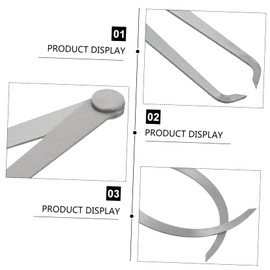 GLEAVI 2pcs Caliper Firm Joint Firm Friction Joint Measuring Modeling Clay Inside Measuring Tool Pliers Exterior Veneers Steel Silver