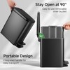TIPGO Slim Bathroom Trash Can with Lid Soft Close, Step