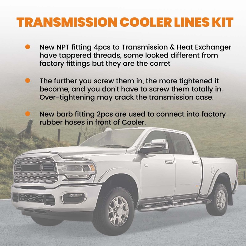 maXpeedingrods 47RE Transmission Cooler Lines Kit for Dodge Ram 2500/3500