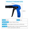 Zip Tie Install Tool ,Powerful Tension with Built-In Flush Cutter,