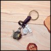White Fang AZ168 Keychain, Carp, Keyring, Leather, Stylish, Retro Charm,