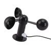Qcwwy 3-Cup Wind Sensor ABS Wind Speed Detector with 8M