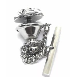 MENZ JEWELRY ACCS  CRYSTAL TIE TACK  RHODIUM PLATED