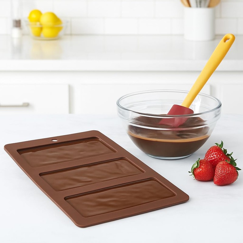 Mrs. Anderson's Baking Chocolate Mold, Non-Stick European-Grade Silicone, Triple Chocolate