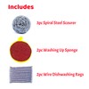Lizzy 7pc Kitchen Sponge Scouring Pads | Reusable Cleaning Pads