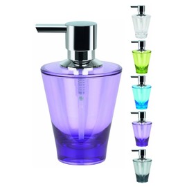 Spirella Seifenspender "Max" Flüssigseifen-Spender, Fassungsvermögen 8,5 x 8,5 x 14,5 cm - 250ml - Violett/Lila