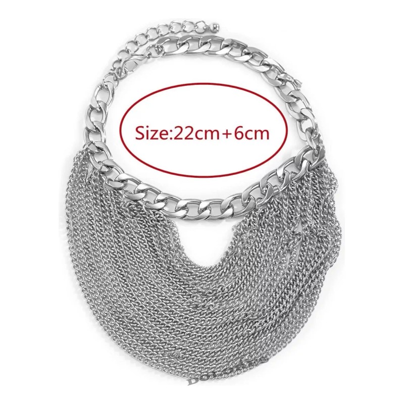 Dolores Tobillera Pulsera Mujer Eslabones Pie Tobillo Tacón Moda Set