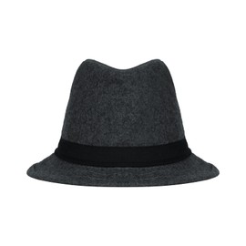 haozaikeji Elegant Fedora Trilby Hat Men Classic Stylish Panama Fedora Hats Vintage Short Brim Jazz Cap Gentleman's Winter Bowler Hat Gift for Dad 55-57CM Light Gray