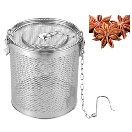 CAASFOOY Stainless Steel Seasoning Bag, Spice Filter, Spice Seasoning Spice Ball, Spice Filter Seasoning Strainer with an Extended Hanging Chain, for Filtering Soup, Tea, Herbs