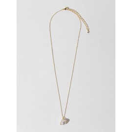 Raybeams Gold One Size Women's Medley Smile Pearl Necklace, Pearl Brass Silver pearl Vinyl Brass Silver