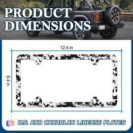 LIN KANG 2Pcs Blue Hibiscus Flowers License Plate Frames Tropical Flower Hawaii Floral License Plate Holder Aluminum Metal Rust-Proof Waterproof Car Decorative Tag Frames for Standard US 12x6 Inch