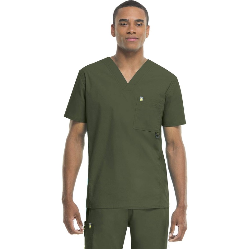 Code Happy mens Bliss W/ Certainty V-neck Scrubtop Medical Scrubs