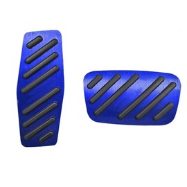 BOYUER for Chevy Blazer 2019 2020 2021 2022 2023 2024 2025 2PCS Aluminum Anti-Slip No Drilling Brake and Gas Accelerator Pedal Pad Cover Foot Pedal Pads Kit Interior Decoration Accessories (RED)