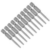 sourcing map 10 Pcs T8 Magnetic Torx Screwdriver Bits, 1/4