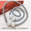 RIJAHO Magnetic Curtain Tiebacks, 2 Pieces Clips Rope Holdbacks Curtain