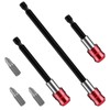 PEOVLVN 3 Pcs Drill Bit Extension, 60/100/150mm Long Drill Bit