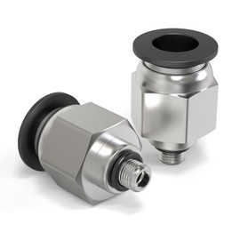 TAILONZ PNEUMATIC Male Straight 6mm Tube OD x M5 Thread Push to Connect Fittings PC6-M5(Pack of 10)