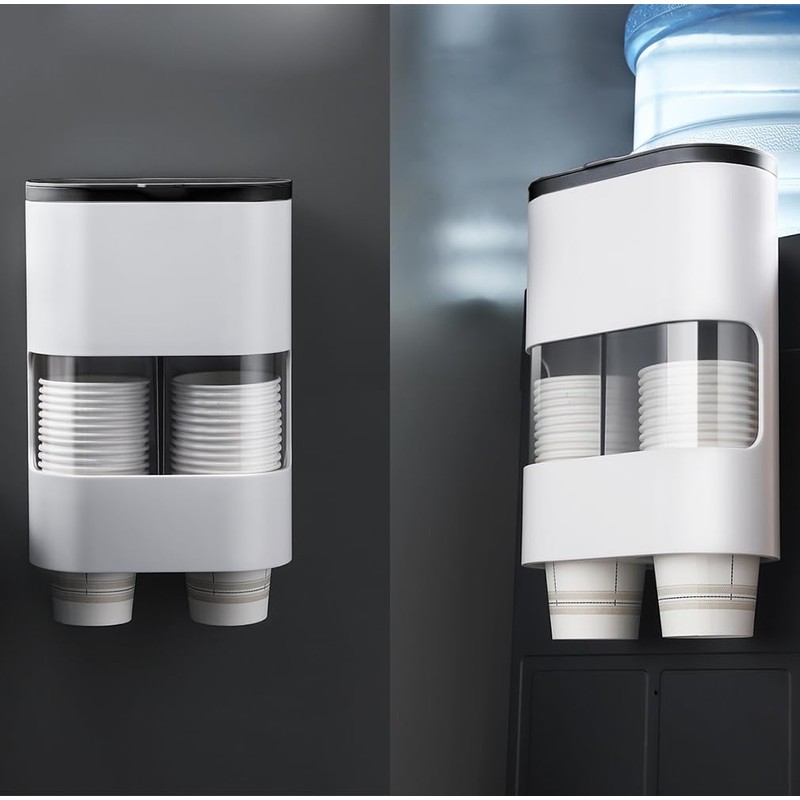 MEIJMJIA -MH Wall Mounted Water Cup Dispenser, Plastic Cup Dispenser,