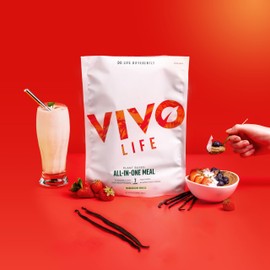 Vivo Life - Vegan All-in-One Vegan Meal Replacement Shake with Proteins, Vitamins & Minerals - 1 kg, 25 Servings (Vanilla)