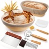 Sourdough Proofing Basket Gift Set, 9" Round and 10" Oval