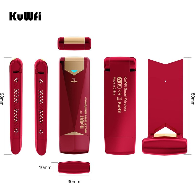 KuWFi 4G WiFi Modem USB Dongle Unlocked Pocket Mobile Network