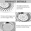 4 PCS Drain Hair Catcher Stainless Steel Kitchen Sink Strainer