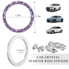JUSTTOP 2PCS Car Bling Crystal Rhinestone Engine Start Ring Decals,