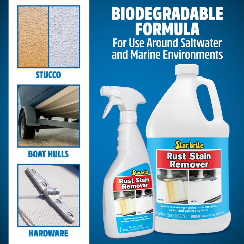 STAR BRITE Rust Stain Remover Spray - Instantly Dissolve Corrosion