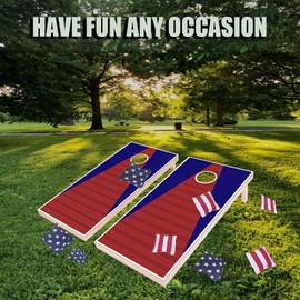 4×2ft Cornhole Board Set,Wooden Corn Hole Games for Adults Bean Bag Toss Game Set, w/ 8 Corn Hole Bags, & 2 Cornhole Board & a Carrying Case for Wedding/Party/Outdoor/Hiking/Yard-01