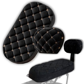 LIBRNTY Bicycle rear seat cushion cover, thick seat cover made of golden velvet, effectively protect the back seat from friction, seat cushion cover + backrest cover (back seat not included)