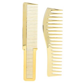 Juego de Peines, Peine de Corte de Pelo de Dientes Finos Y Anchos para Peluquería, Peine de Corte de Carbón Antiestático Resistente Al Calor para...  