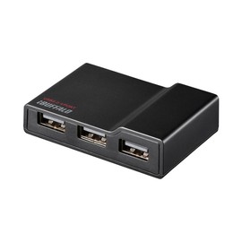 BUFFALO BSH4A11BK PC/TV Compatible 4-Port Self Powered Hub Black