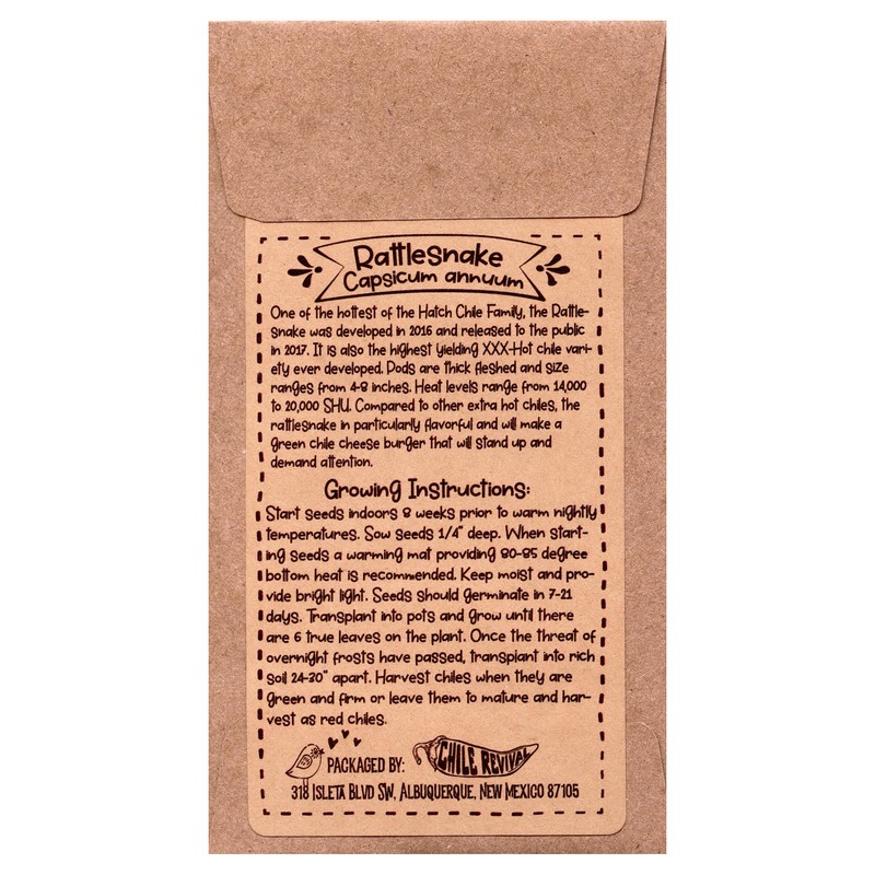 Hatch Chile Seeds from Chile Revival - Qty 20 (Hot