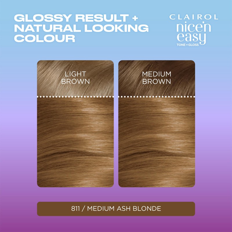 Clairol Nice'n Easy Tone+Gloss Semi Permanent Hair Dye - 811/73