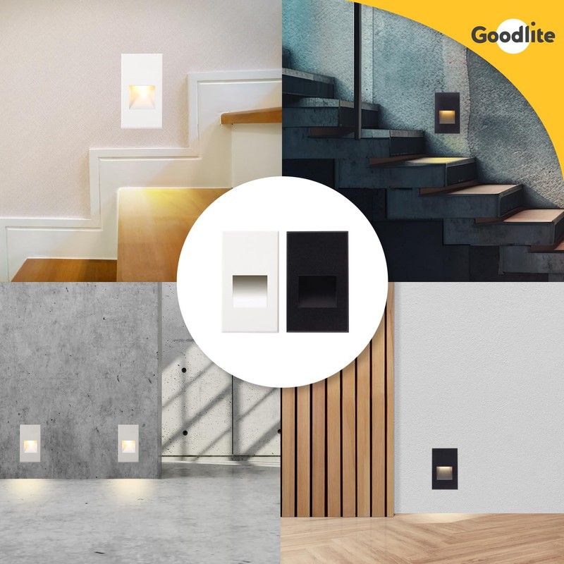 Goodlite Vertical LED Indoor Outdoor Step Light, 3w 125lm, 120v,