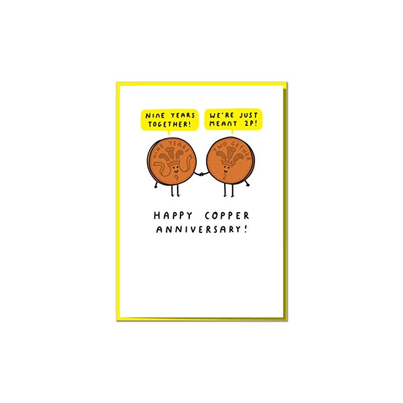 Happy Copper Anniversary! Funny 9th Wedding Anniversary Card