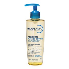 Bioderma Atoderm Shower Oil - Nourishing & Cleansing Body Wash, Hydrate, Soothe & Protect Dry & Sensitive Skin - with Glycerin & Niacinamides, 200ML