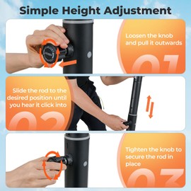 GYMAX Basketball Hoop Outdoor, 3.3-10 FT Adjustable Portable Basketball Goal with Wheels, PC Backboard, Fillable Base for Kids, Youth & Adults in Backyard, Driveway, Pool