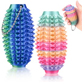 Little Ouchies Pain Fidget 2PCS, 3D Printed Pain Stimming Fidgets, Spiky Grippie Stim Keychain for Adults, Fidget Toys Gifts for Kids , Novelty Spiky Sensory Toys