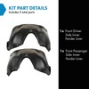 TRQ Front Inner Fender Liner Set Compatible with 1994-2001 Dodge