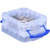 Really Useful Plastic Storage Box 0.07 Litre Clear (Pack of