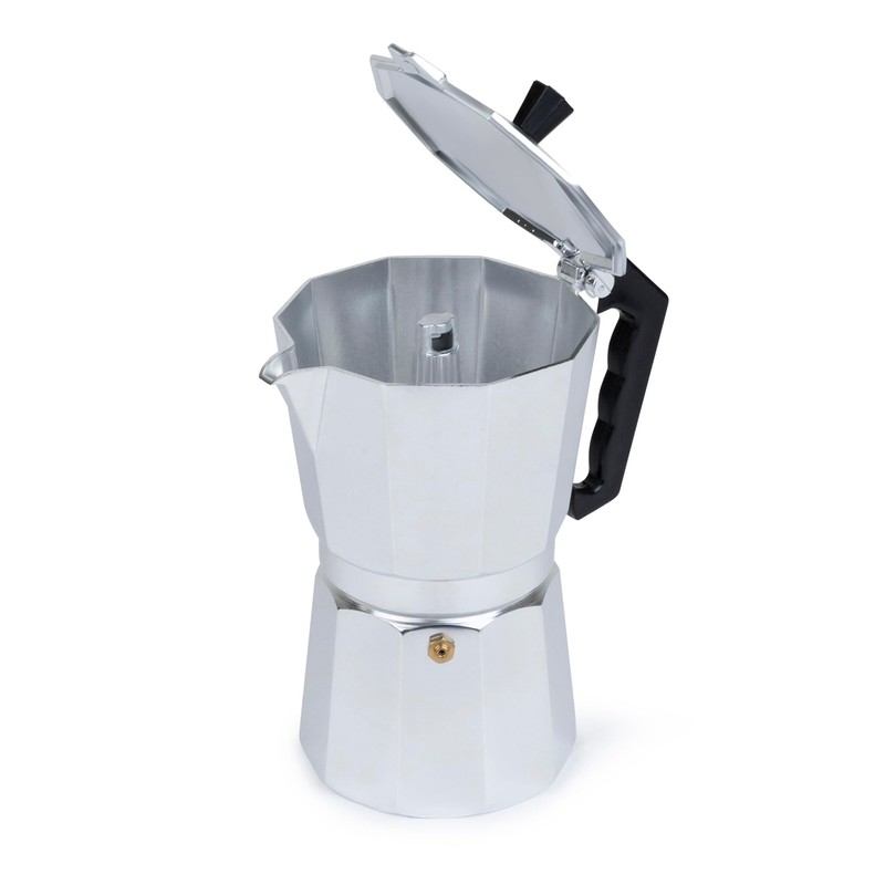 9 Cup Espresso Coffee Maker – Durable Aluminum, Fast Brewing,