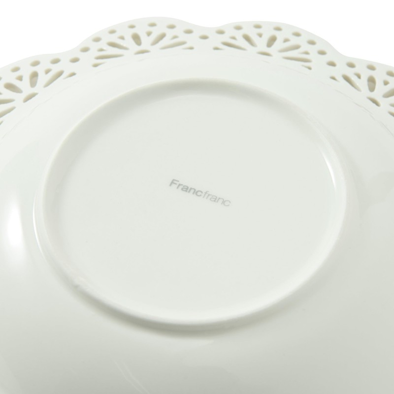 Francfranc French Pannier Deep Plate Lace White