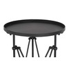 Creative Co-op EC0113 Round Metal Accent Table, 25", Black