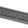 Cast Iron CLOAK ROOM sign - 150mm x 45mm c/w
