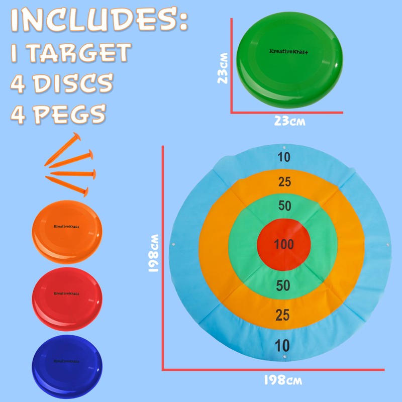 KreativeKraft Disc Throwing Game for Kids and Family, Outdoor Target