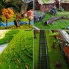 Tomedeks Moosimitation Grass Plants, Scattered Grass Meadow Static Grass Powder