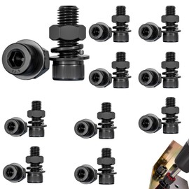 Sctmda High-Strength Hexagon Socket Cylinder Head Screws 20 Pieces M8 x 25 mm Screws Nuts Set Hex Socket Screws Kit Washers Nut Bolt Sets Hex Screws M8 Screws Set
